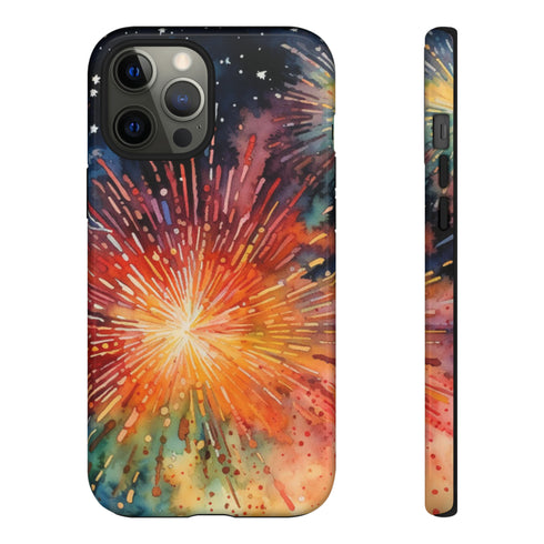 Summer Fireworks in Watercolor - Impact Resistant Phone Case